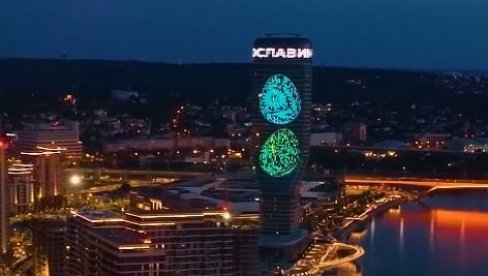 HRISTOS VOSKRESE Kula Beograd zasjala u čast najvećeg hrišćanskog praznika (VIDEO)